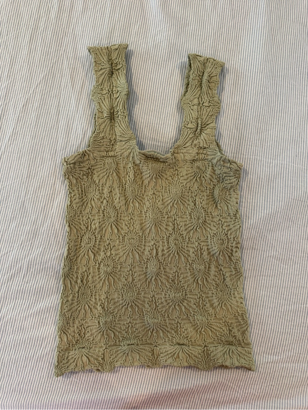 Altar'd State Olive Textured Square-Neck Tank